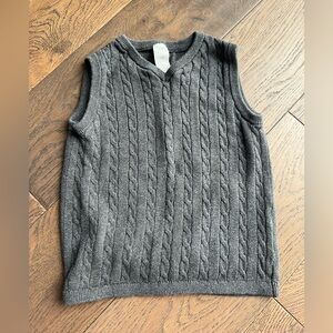 H&M Charcoal Cable Knit V-Neck Sweater Vest